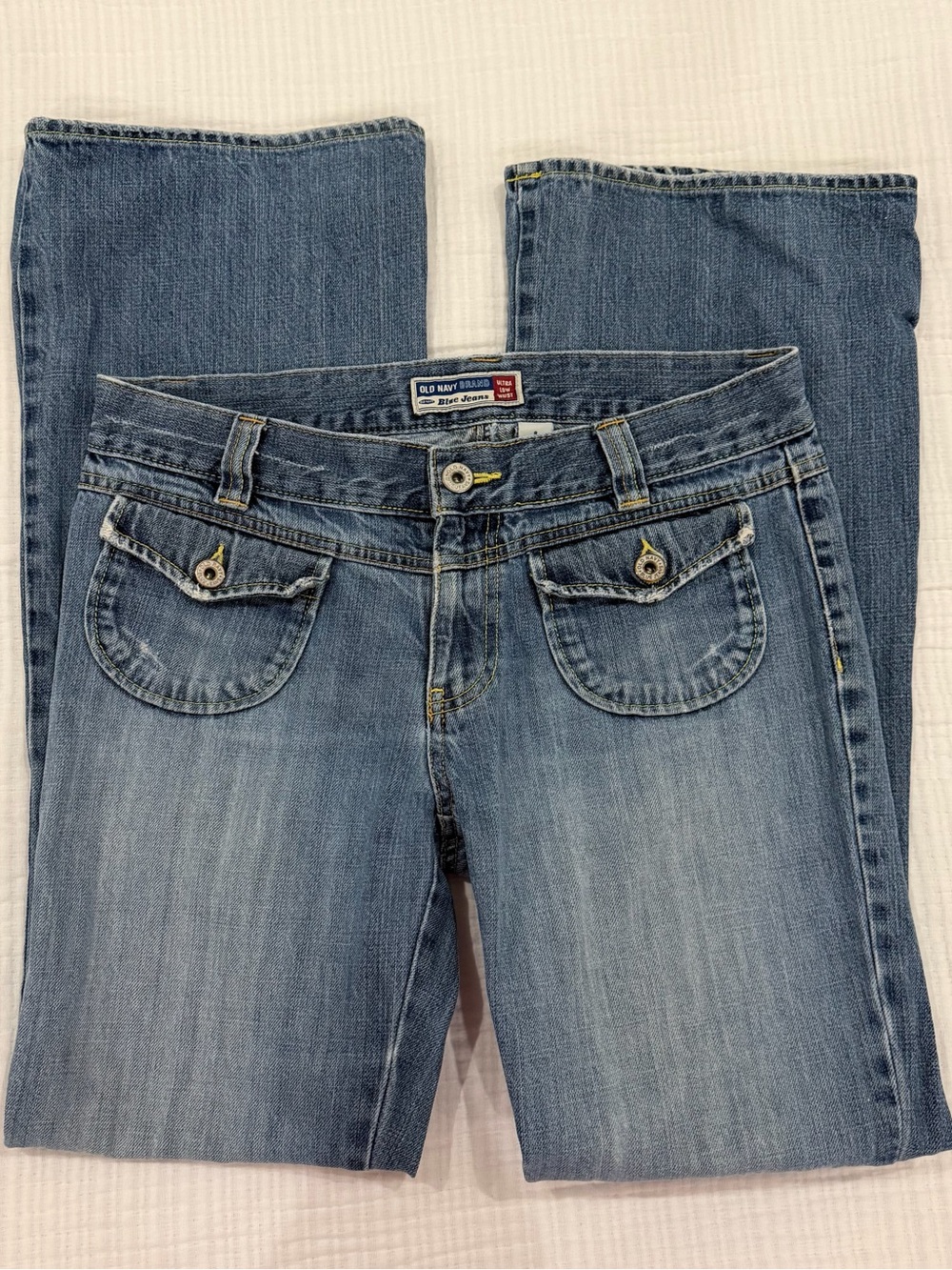 old navy y2k ultra low rise flare jeans
